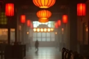 《沉船与灯塔》礁石与远处灯塔的夜光