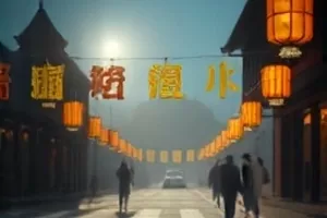 《给风留一扇门》老屋木门被风吹得轻晃